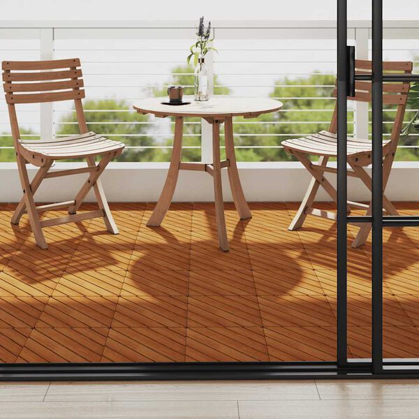 vidaXL Decking Tiles 10 pcs 30x30 cm Solid Acacia Wood