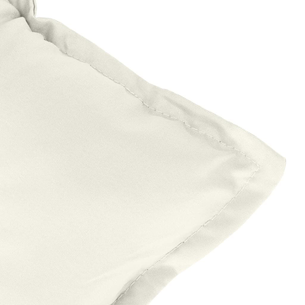 vidaXL Garden Bench Cushions 2 pcs Melange Cream 120x50x7 cm Fabric