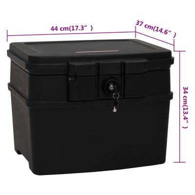 vidaXL Safe Box Black 44x37x34 cm,  vidaXL Safe Box Black 44x37x34 cm