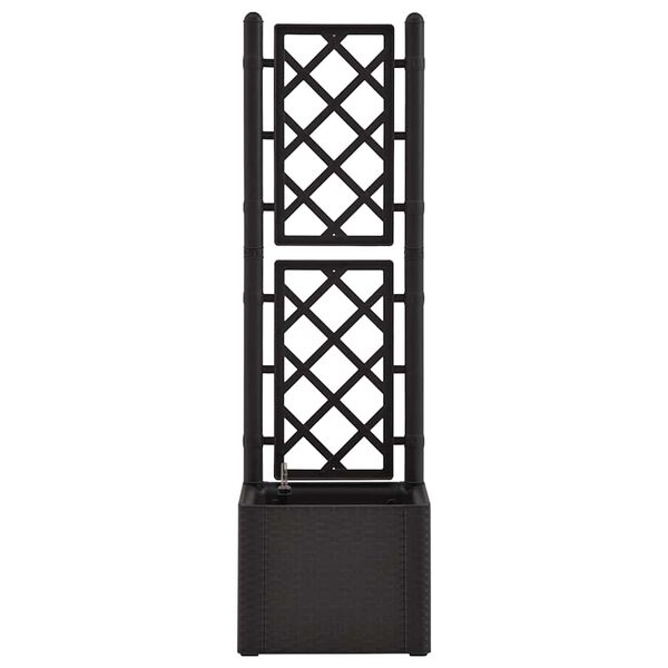 vidaXL Garden Raised Bed with Trellis and Self Watering System Anthracite