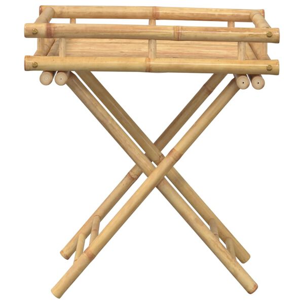 vidaXL Folding Tray Table 60x40x68 cm Bamboo
