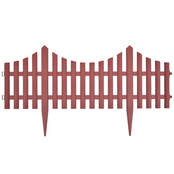 vidaXL 17 pcs Lawn Dividers 10 m Brown