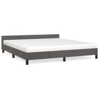 vidaXL Bed Frame without Mattress Dark Grey 183x203 cm King Velvet, dark grey vidaXL Bed Frame without Mattress Dark Grey 183x203 cm King Velvet
