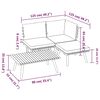 vidaXL 4 Piece Garden Lounge Set with Cushions Solid Wood Acacia