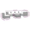 vidaXL 7 Piece Garden Lounge Set with Cushions Poly Rattan Black