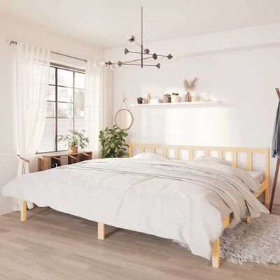 vidaXL Bed Frame without Mattress Solid Wood 200x200 cm, natural vidaXL Bed Frame without Mattress Solid Wood 200x200 cm
