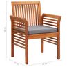 vidaXL Garden Dining Chairs with Cushions 2 pcs Solid Acacia Wood