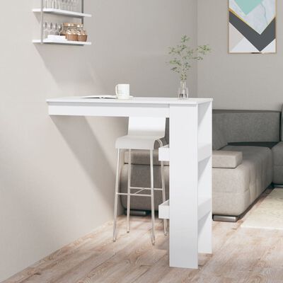 vidaXL Wall Bar Table White 102x45x103.5 cm Engineered Wood, white vidaXL Wall Bar Table White 102x45x103.5 cm Engineered Wood