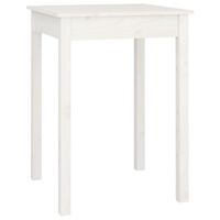 vidaXL Dining Table White 55x55x75 cm Solid Wood Pine, white vidaXL Dining Table White 55x55x75 cm Solid Wood Pine
