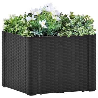 vidaXL Garden Raised Bed with Self Watering System Anthracite 43x43x33 cm, anthracite vidaXL Garden Raised Bed with Self Watering System Anthracite 43x43x33 cm