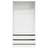 vidaXL Wardrobe White 100x50x200 cm Engineered Wood