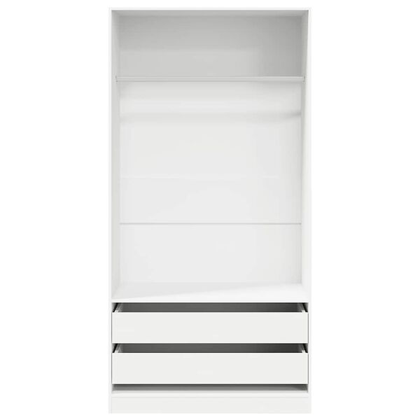 vidaXL Wardrobe White 100x50x200 cm Engineered Wood