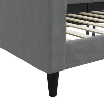 vidaXL Day Bed without Mattress Dark Grey 90x190 cm Fabric
