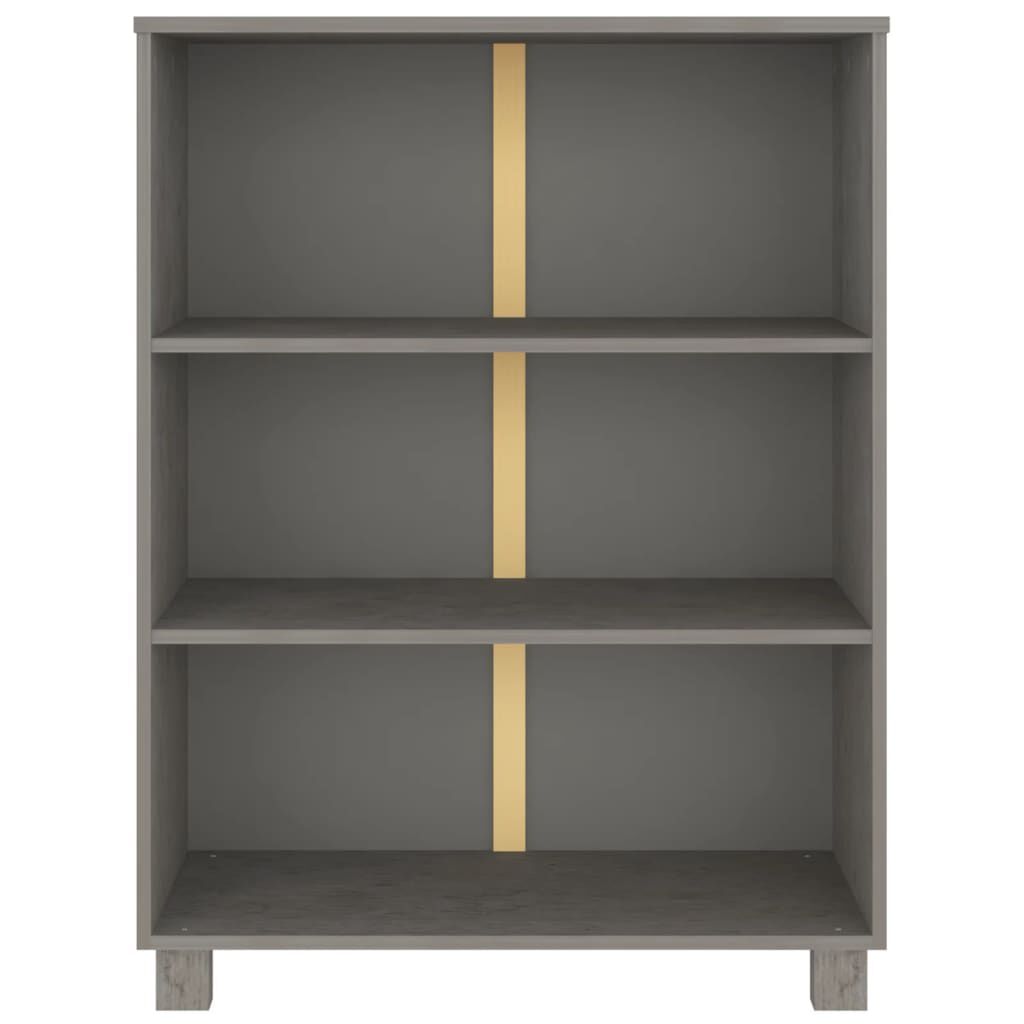 vidaXL Book Cabinet HAMAR Light Grey 85x35x112 cm Solid Wood Pine