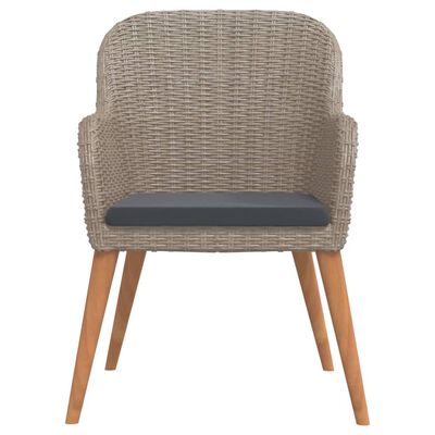 vidaXL 7 Piece Garden Dining Set with Cushions Brown, brown vidaXL 7 Piece Garden Dining Set with Cushions Brown