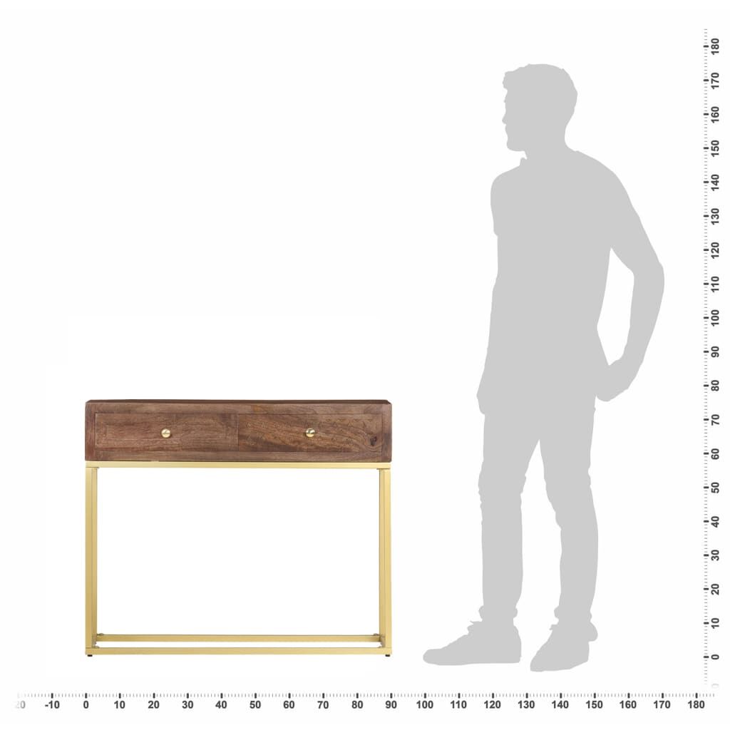 vidaXL Console Table 90x30x75 cm Solid Mango Wood