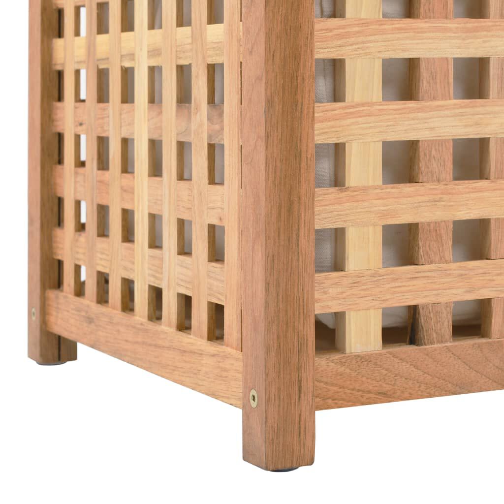 vidaXL Laundry Chest 77.5x37.5x46.5 cm Solid Walnut Wood