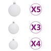 vidaXL Artificial Pre-lit Christmas Tree with Ball Set Black 120 cm PVC