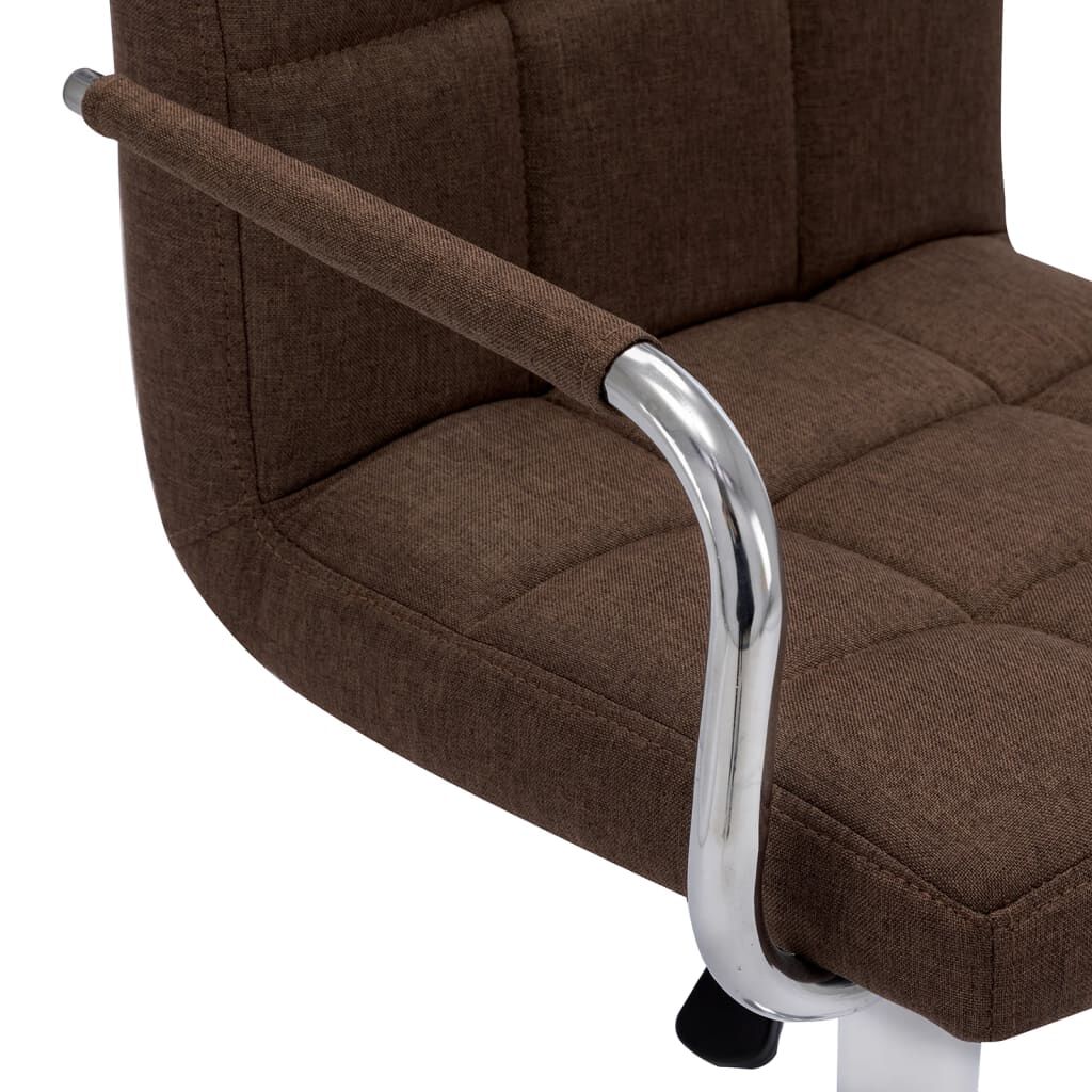 vidaXL Bar Stool Brown Fabric