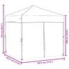 vidaXL Folding Party Tent with Sidewalls Taupe 2x2 m