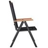 vidaXL Folding Garden Chairs 6 pcs Textilene Black