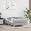 vidaXL Bed Frame without Mattress Light Grey 90x200 cm Fabric
