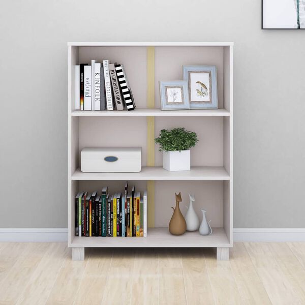 vidaXL Book Cabinet HAMAR White 85x35x112 cm Solid Wood Pine
