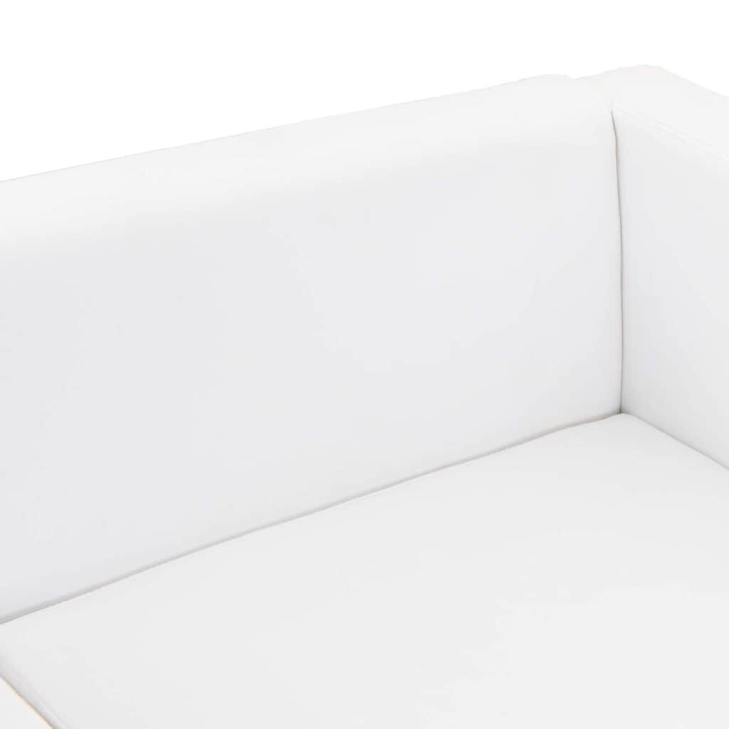 vidaXL Sofa 2-Seater Artificial Leather White