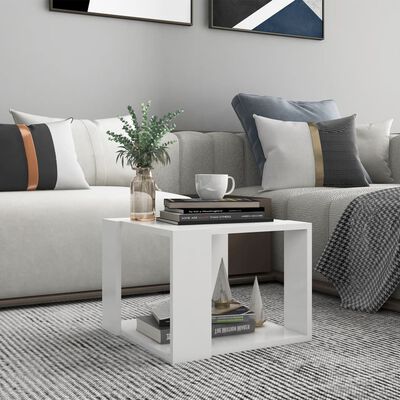 vidaXL Coffee Table White 40x40x30 cm Engineered Wood, white vidaXL Coffee Table White 40x40x30 cm Engineered Wood