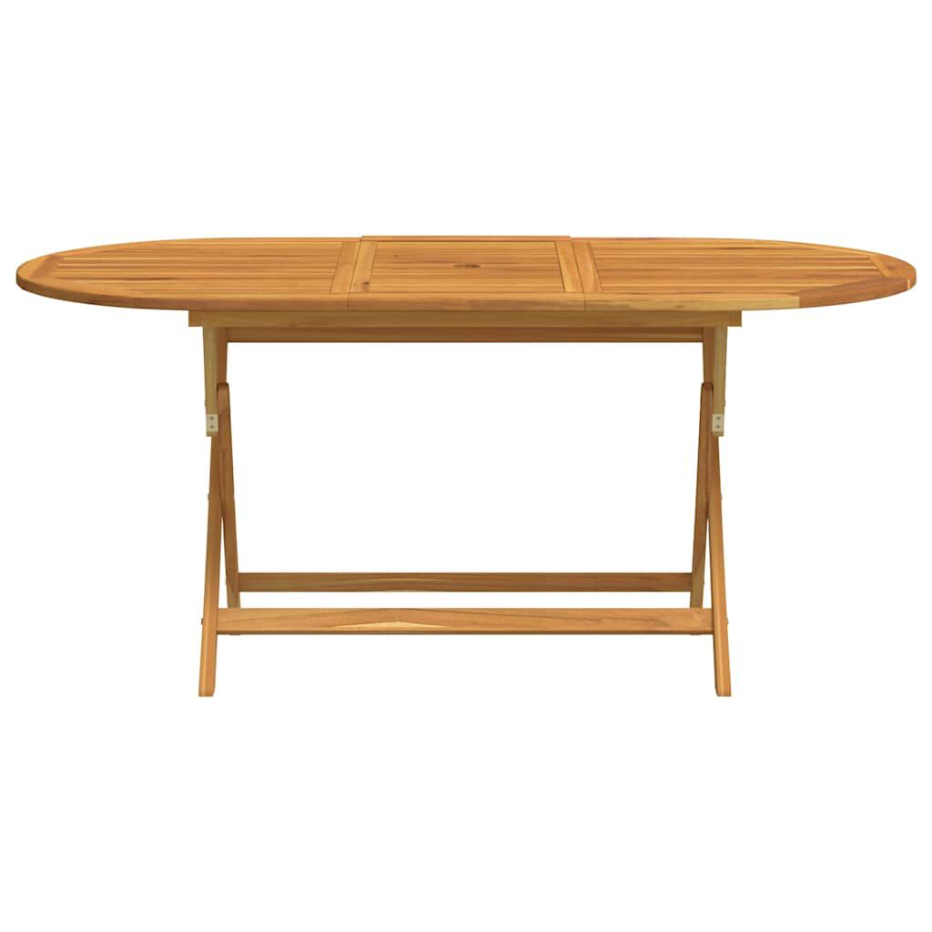 vidaXL Folding Garden Table 160x85x75 cm Solid Eucalyptus Wood