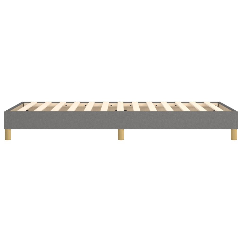 vidaXL Bed Frame without Mattress Dark Grey 90x200 cm Fabric