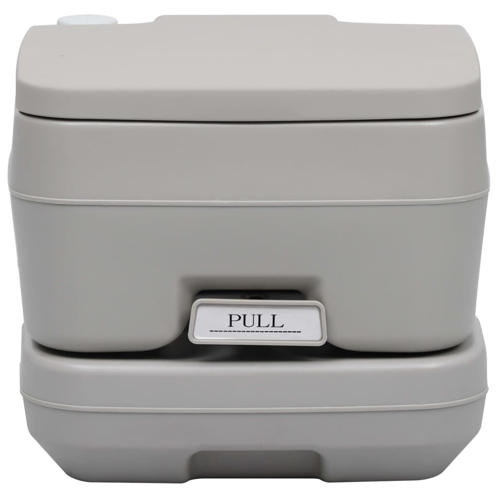 vidaXL Portable Camping Toilet Grey 10+10 L