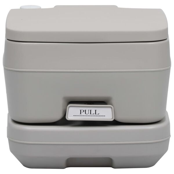vidaXL Portable Camping Toilet Grey 10+10 L
