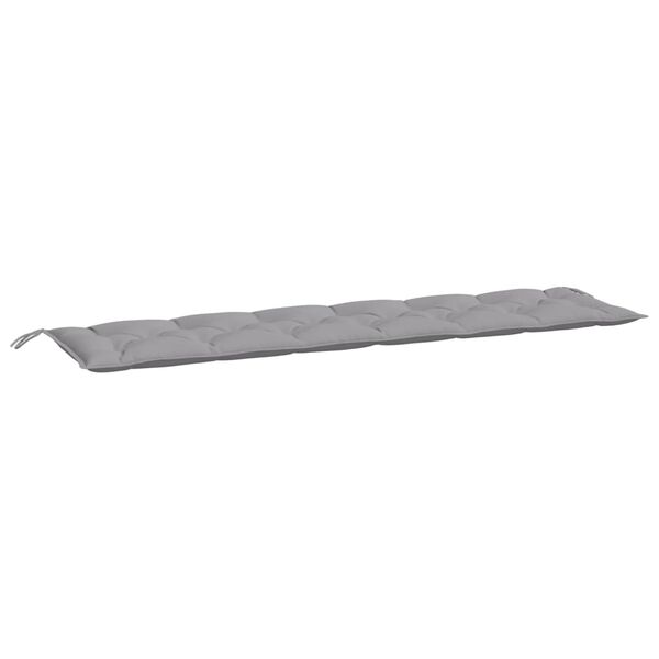 vidaXL Garden Bench Cushions 2pcs Grey 200x50x7cm Oxford Fabric