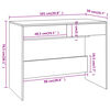 vidaXL Desk White 101x50x76.5 cm Engineered Wood