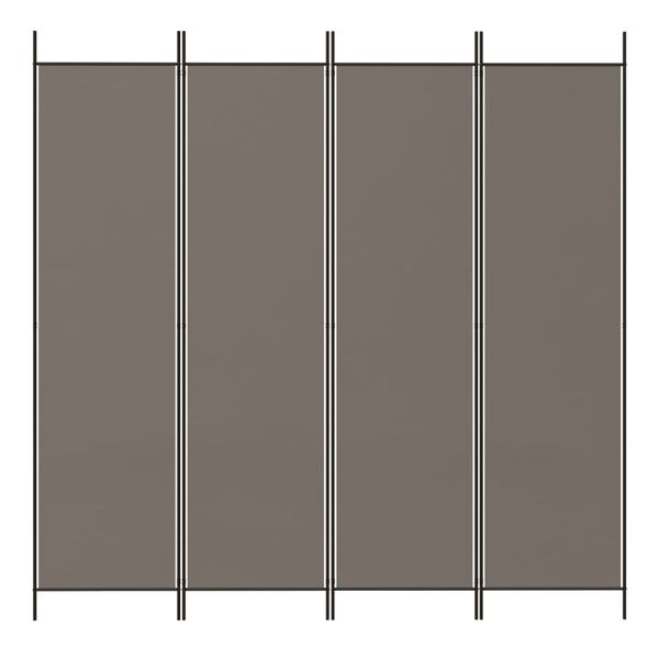 vidaXL 4-Panel Room Divider Anthracite 200x220 cm Fabric