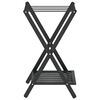 vidaXL Luggage Rack Black 68x38x58 cm Bamboo