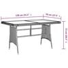 vidaXL 5 Piece Outdoor Dining Set Poly Rattan Grey