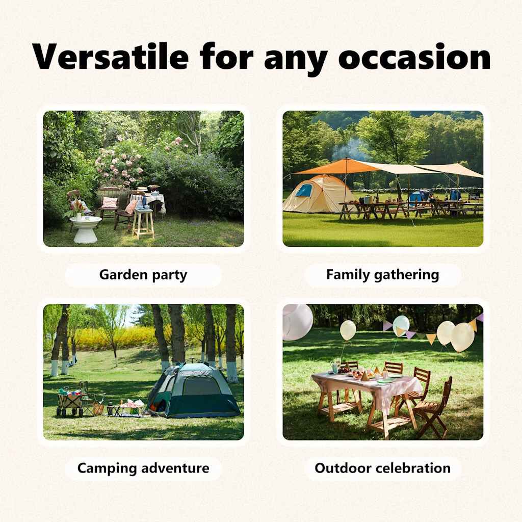 vidaXL Folding Party Tent with Sidewalls Taupe 3x3 m