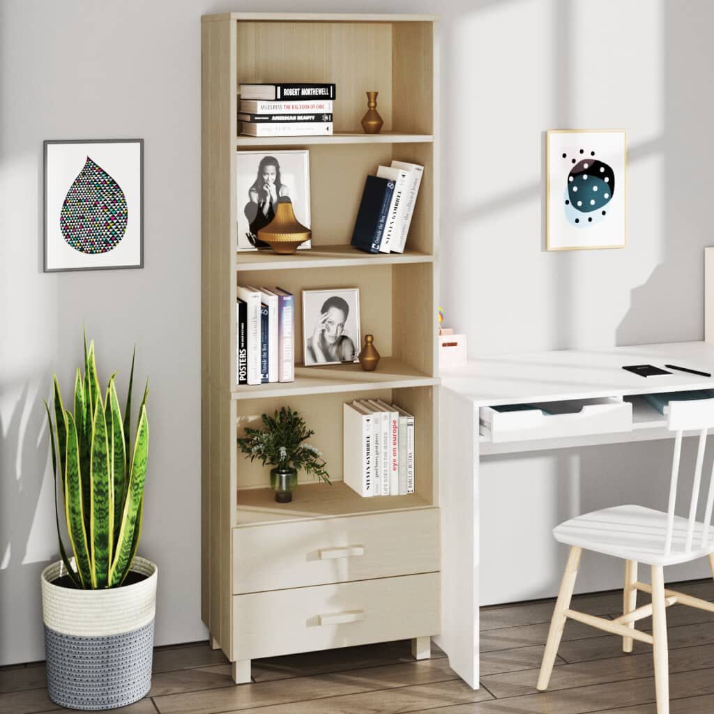 vidaXL Highboard HAMAR Honey Brown 60x35x180 cm Solid Wood Pine