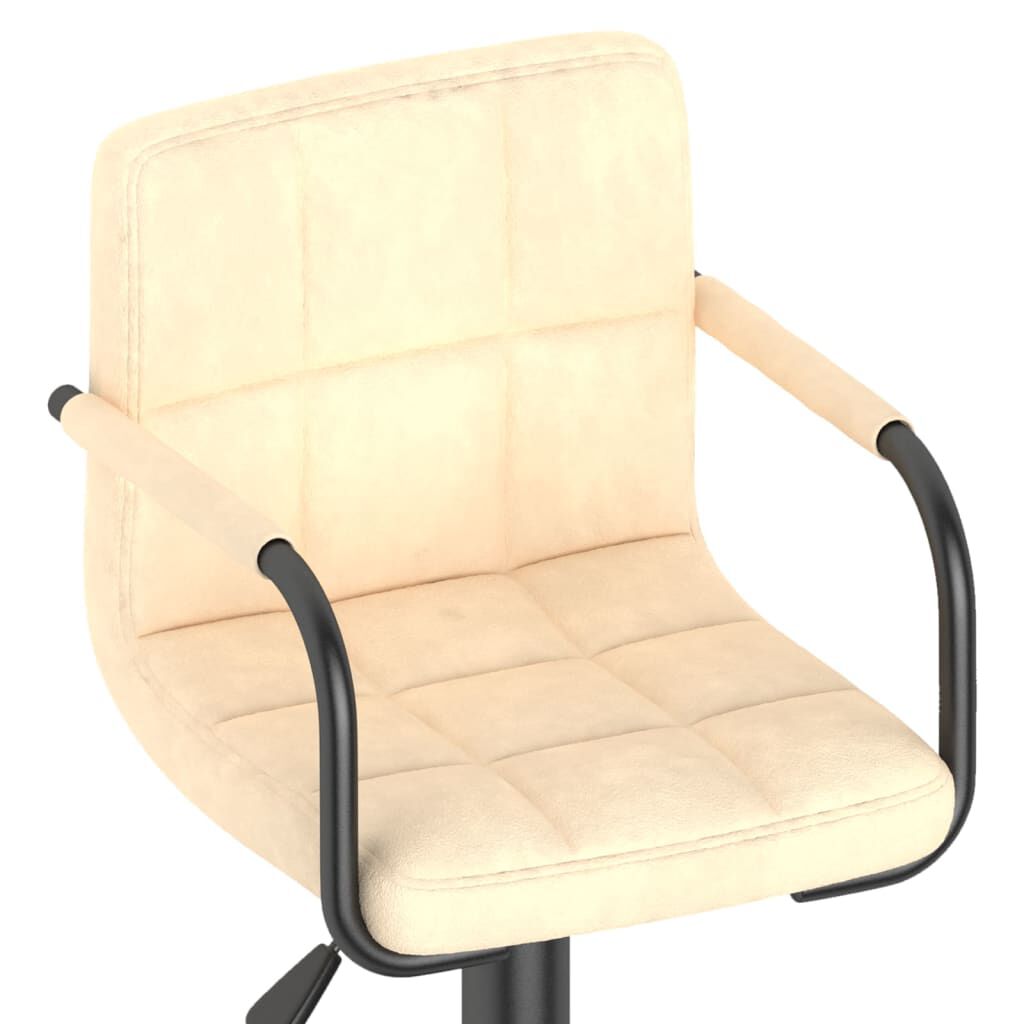 vidaXL Bar Stools 2 pcs Cream Velvet