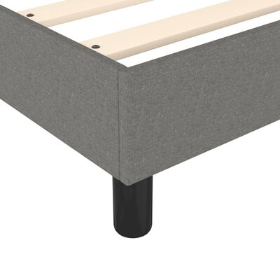 vidaXL Bed Frame without Mattress Dark Grey 90x200 cm Fabric