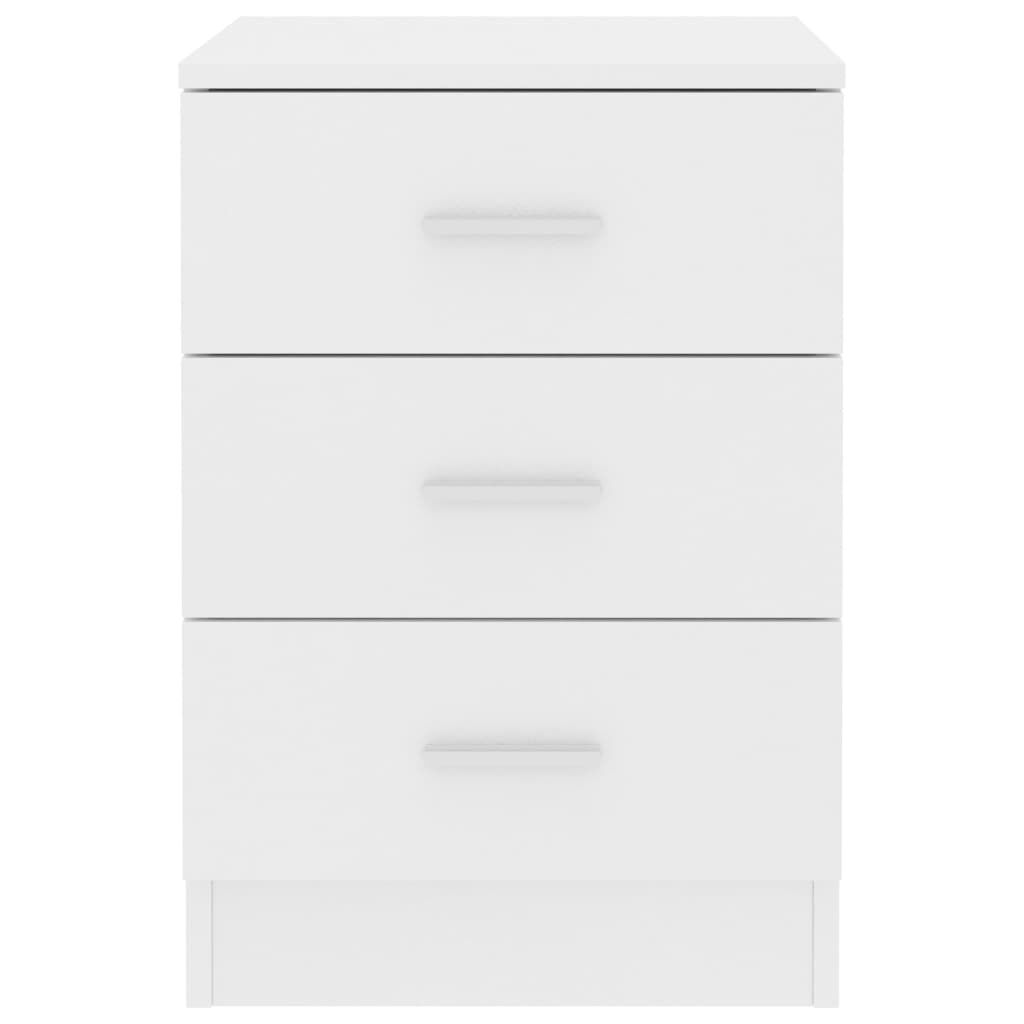 vidaXL Bedside Cabinets 2 pcs White 38x35x56 cm Engineered Wood