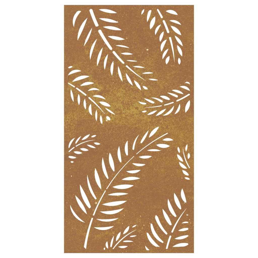 vidaXL Garden Wall Decoration 105x55 cm Corten Steel Leaf Design