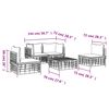 vidaXL 5 Piece Garden Lounge Set with Cushions Anthracite Poly Rattan