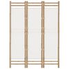 vidaXL Folding 3-Panel Room Divider 120 cm Bamboo and Canvas