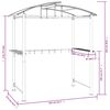 vidaXL BBQ Gazebo with Side Shelves Anthracite 210x114x230 cm Steel
