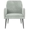 vidaXL Armchair Light Grey 62x79x79 cm Velvet
