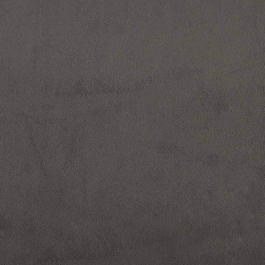 vidaXL Bed Frame without Mattress Dark Grey 180x200 cm Super King Velvet