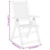 vidaXL 5 Piece Garden Dining Set 140x80x74 cm Solid Wood Acacia